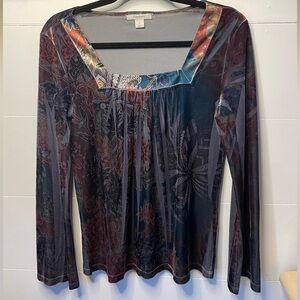 Dressbarn Women’s floral long sleeve blouse